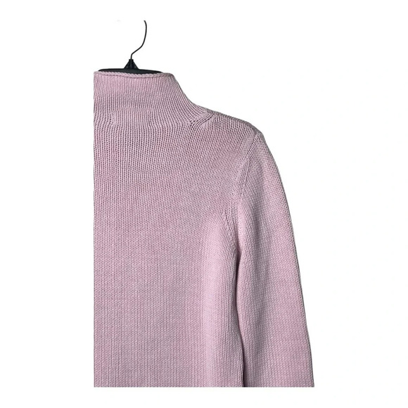 1615. EDDIE BAUER TURTLE NECK SWEATER PINK IN COLOR‎ SIZE LARGE KNITTED - Picture 7 of 9
